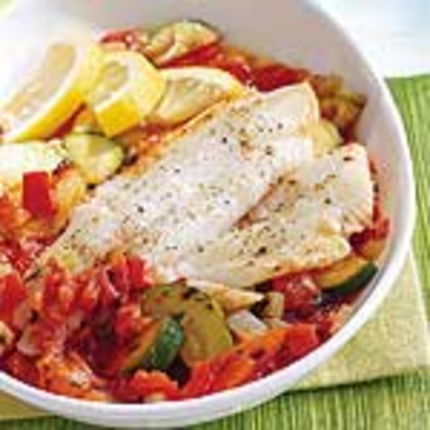 Skillet Fish with Tomato Zucchini Sauce Canadian Living