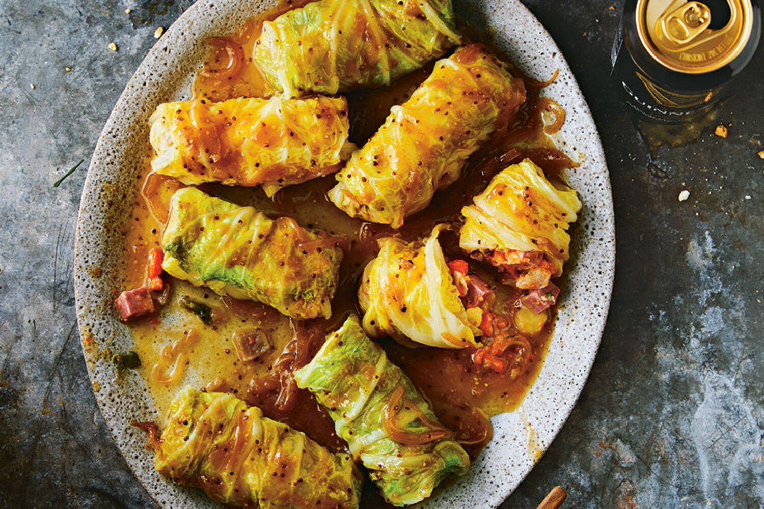 Corned Beef Cabbage Rolls With Cider Dijon Sauce Canadian Living