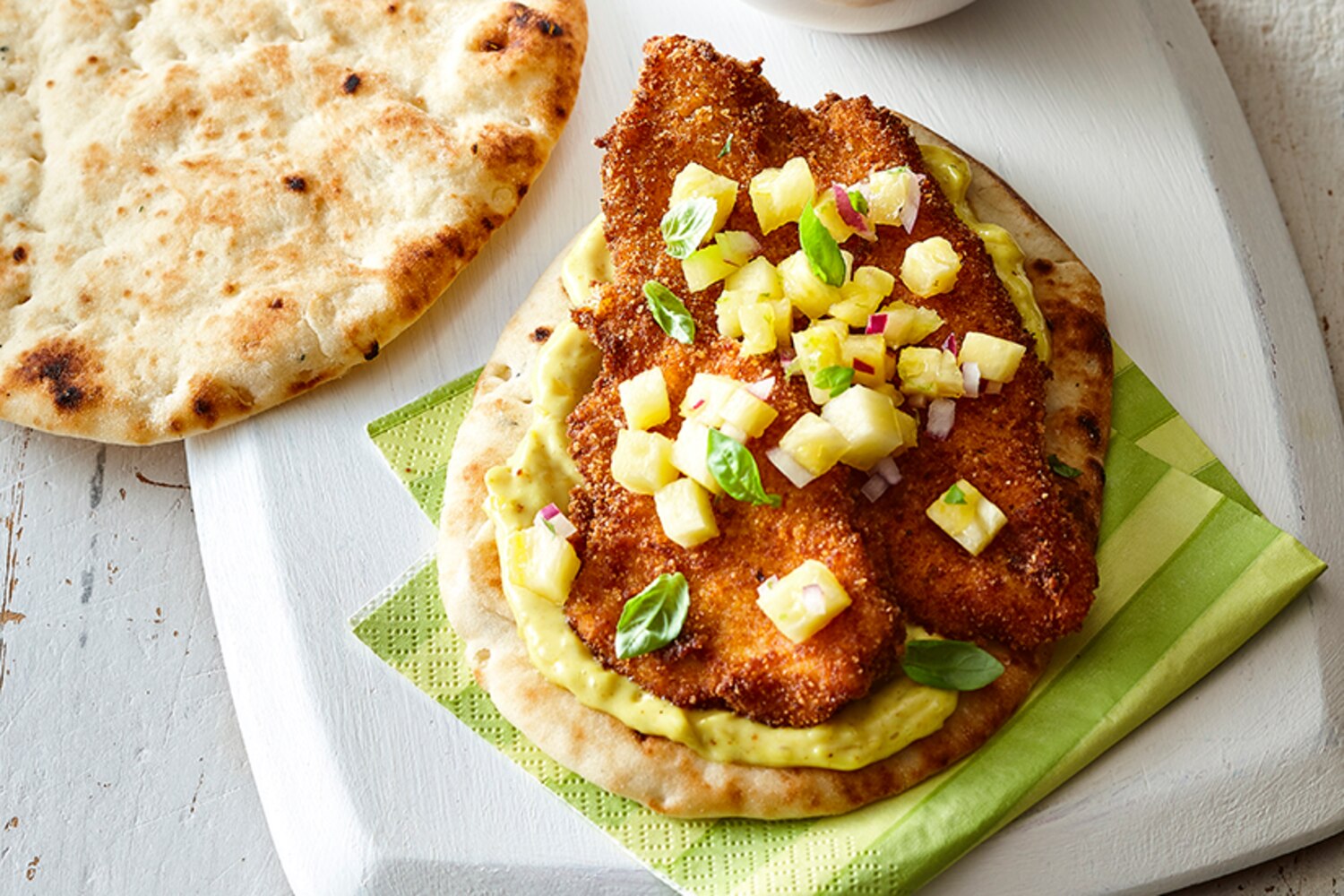 Chicken Strips & Curry Mayo on Naan | Canadian Living