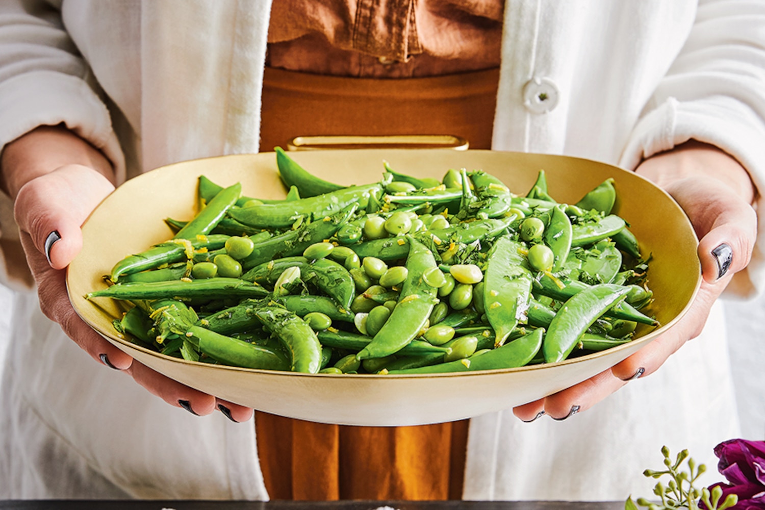 Peas & Edamame With Gremolata Butter Canadian Living