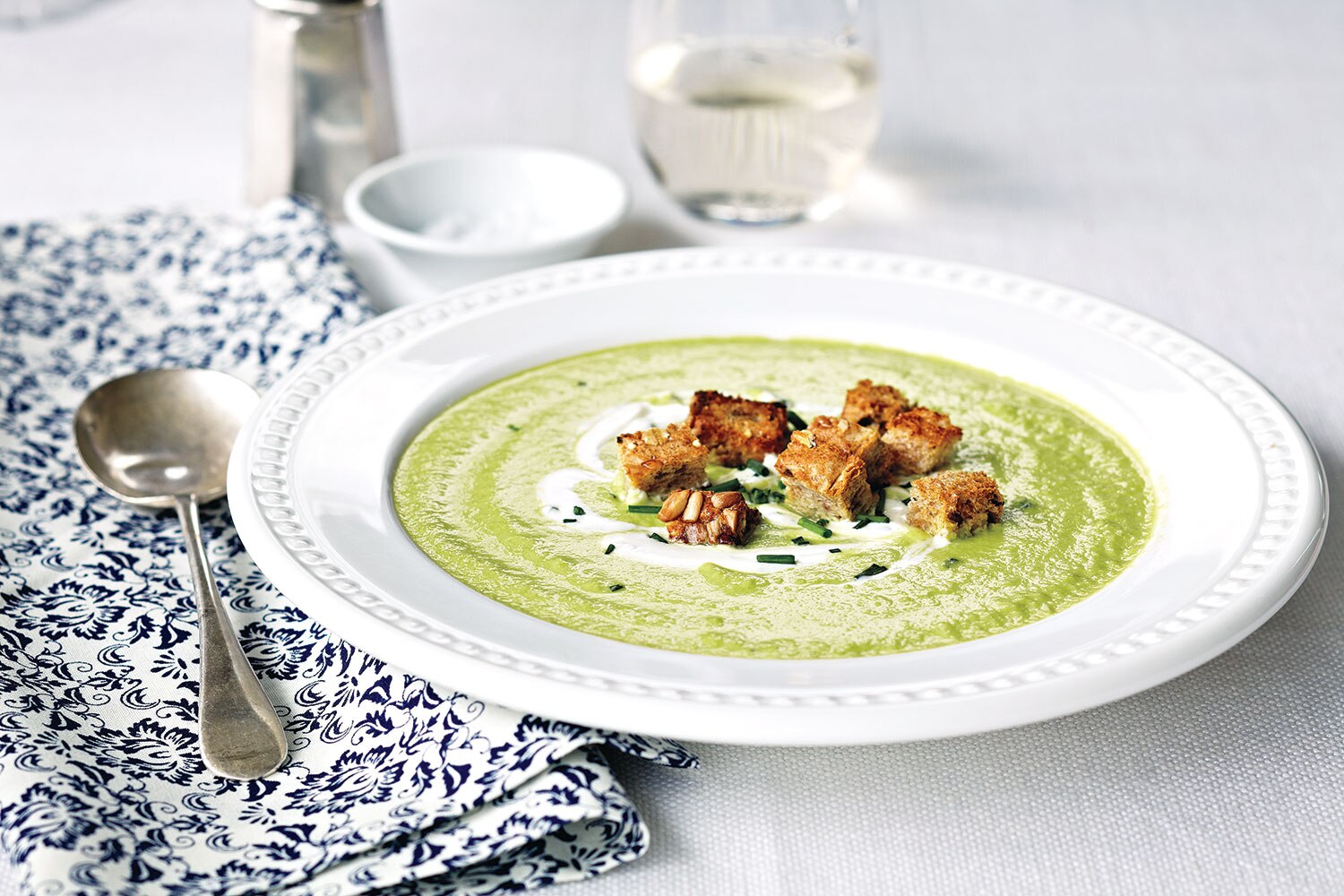 Asparagus Soup With Homemade Croutons Canadian Living