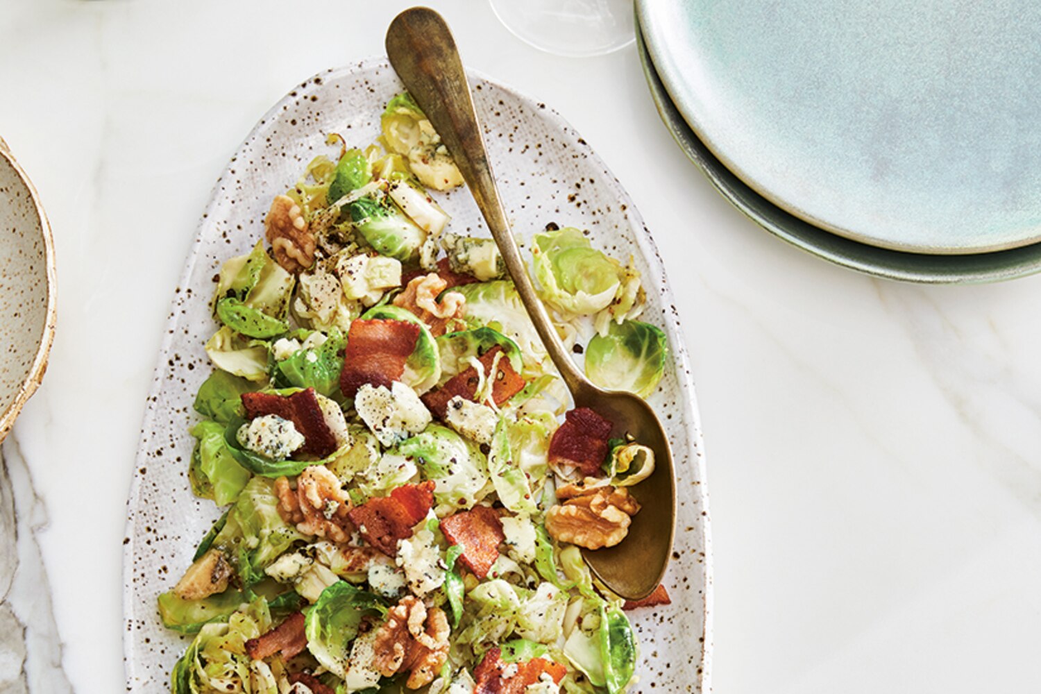 Brussels Sprouts With Bacon & Blue Cheese Canadian Living