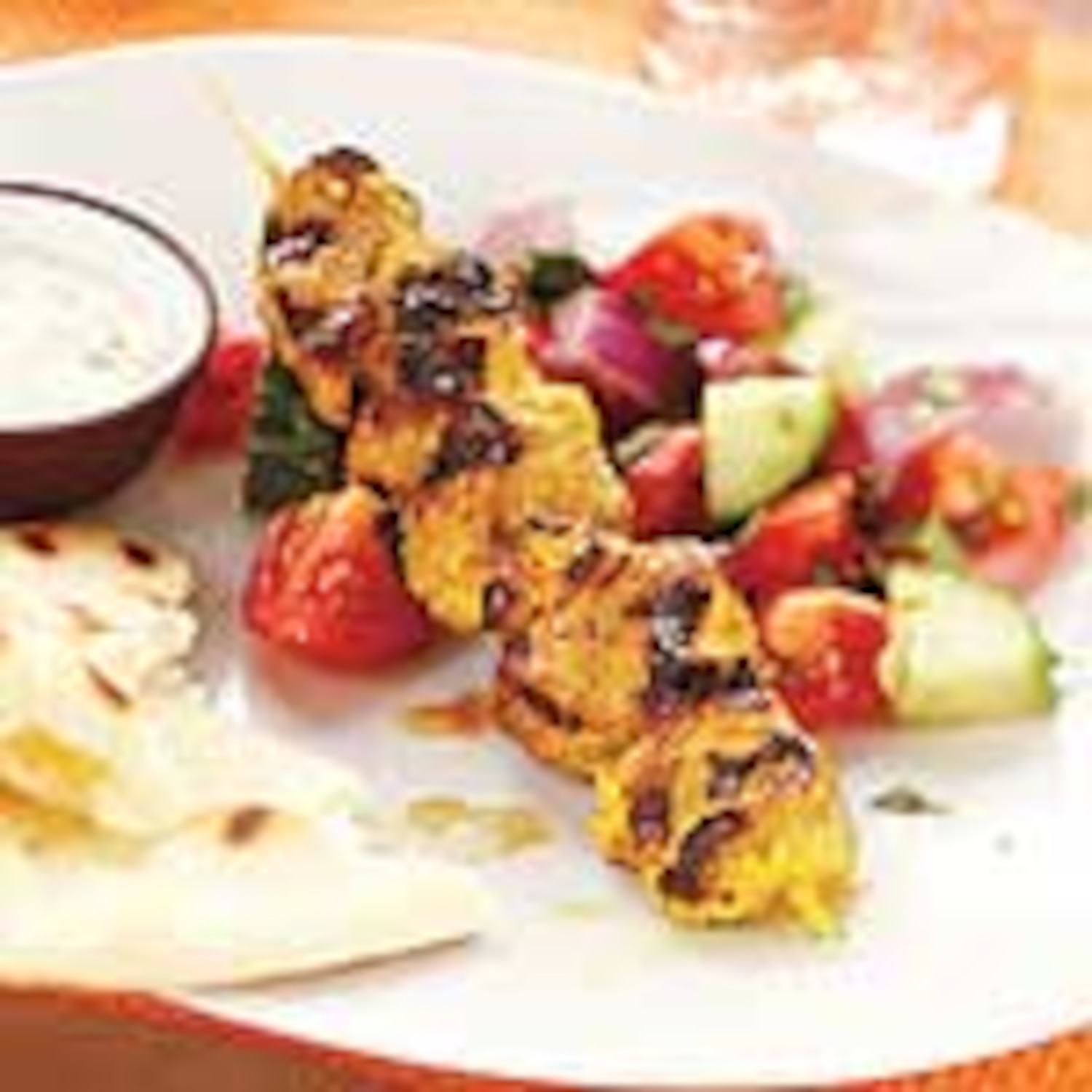 Yogurt Lamb Kabobs with Kachumber Salad | Canadian Living