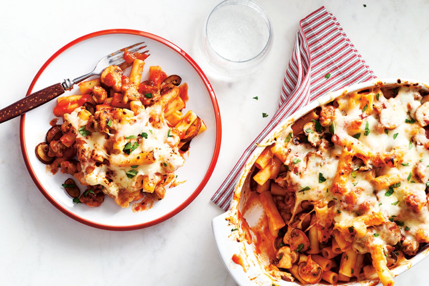 Quick Baked Sausage and Mushroom Ziti Canadian Living