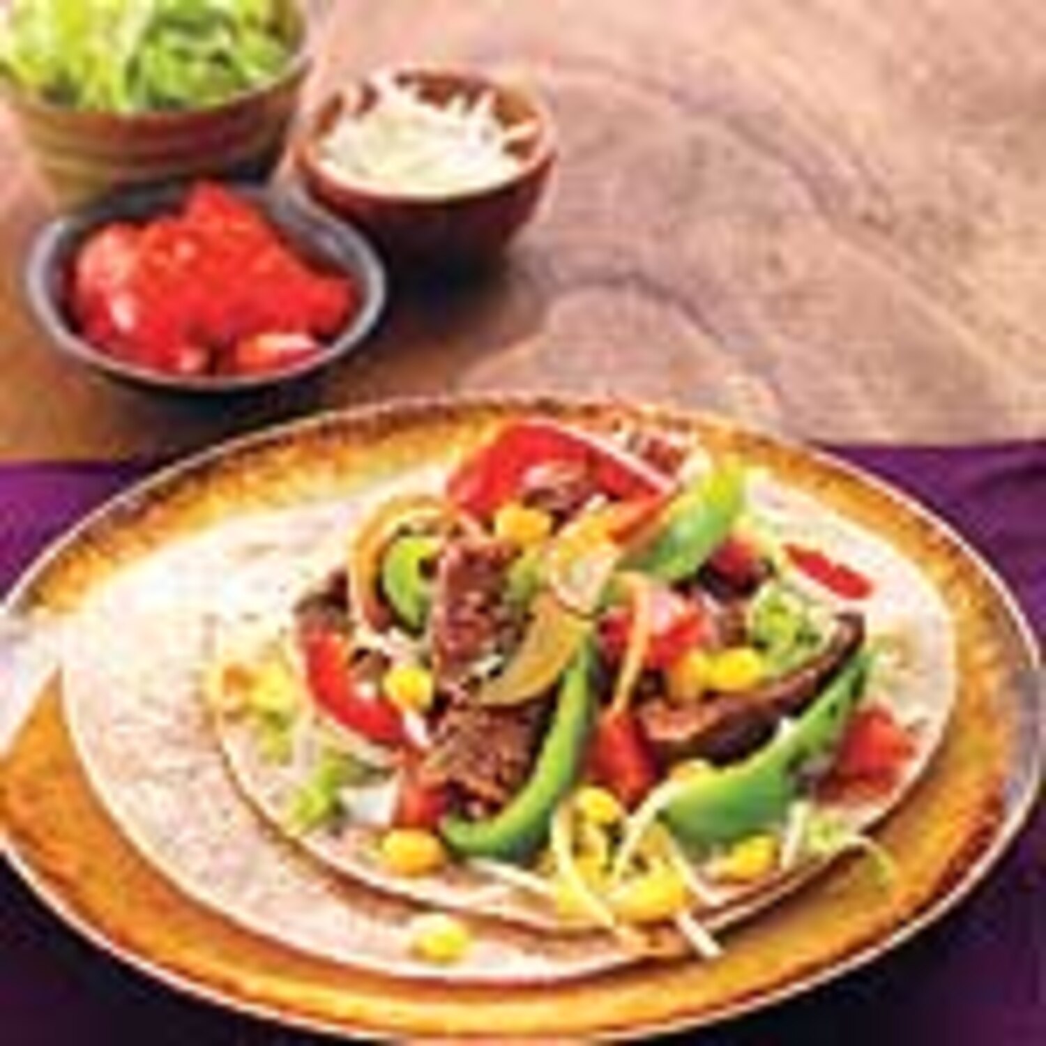 Steak, Caramelized Onion and Pepper Soft Taco | Canadian Living