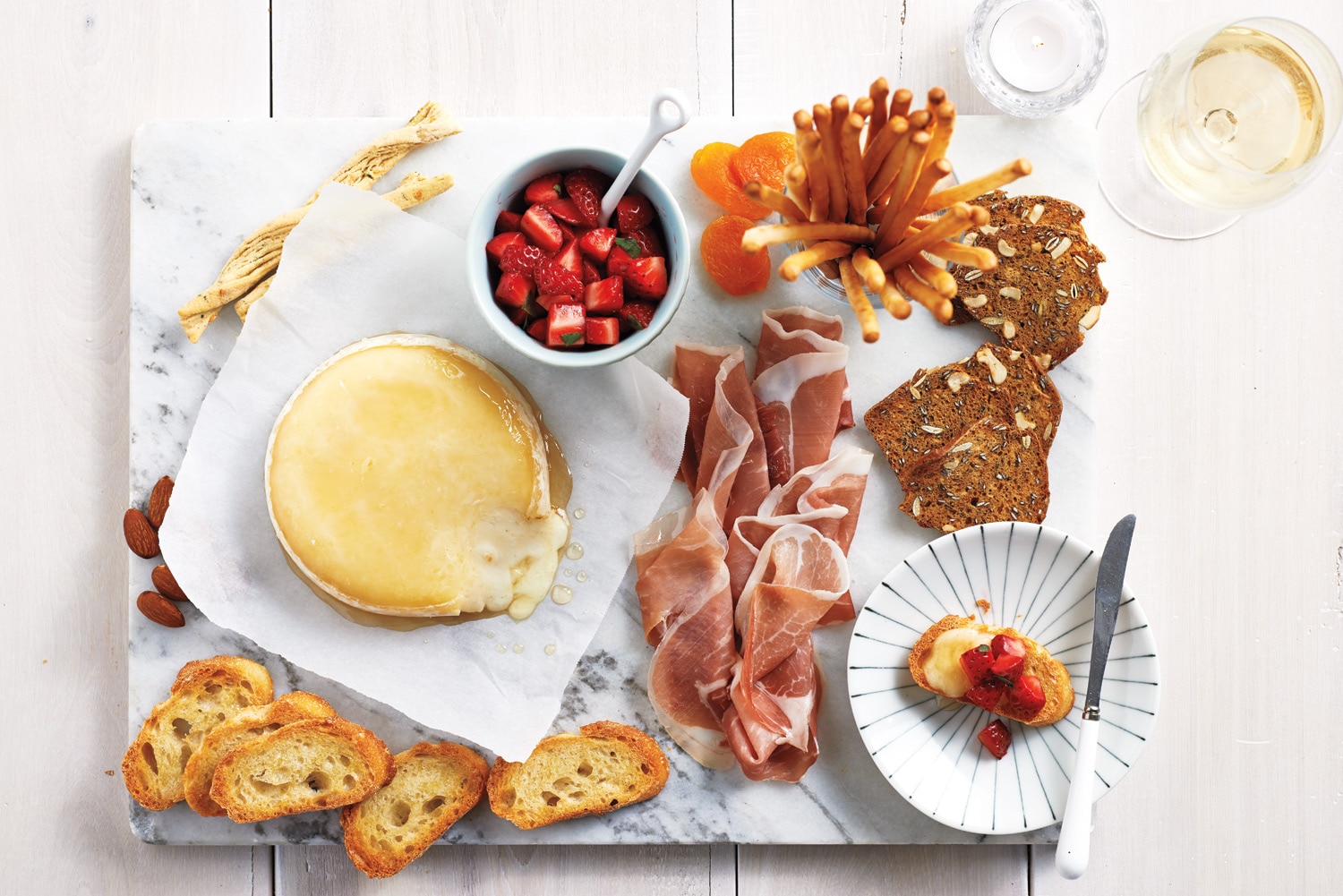 Honey-Baked Brie With Strawberry Salsa | Canadian Living