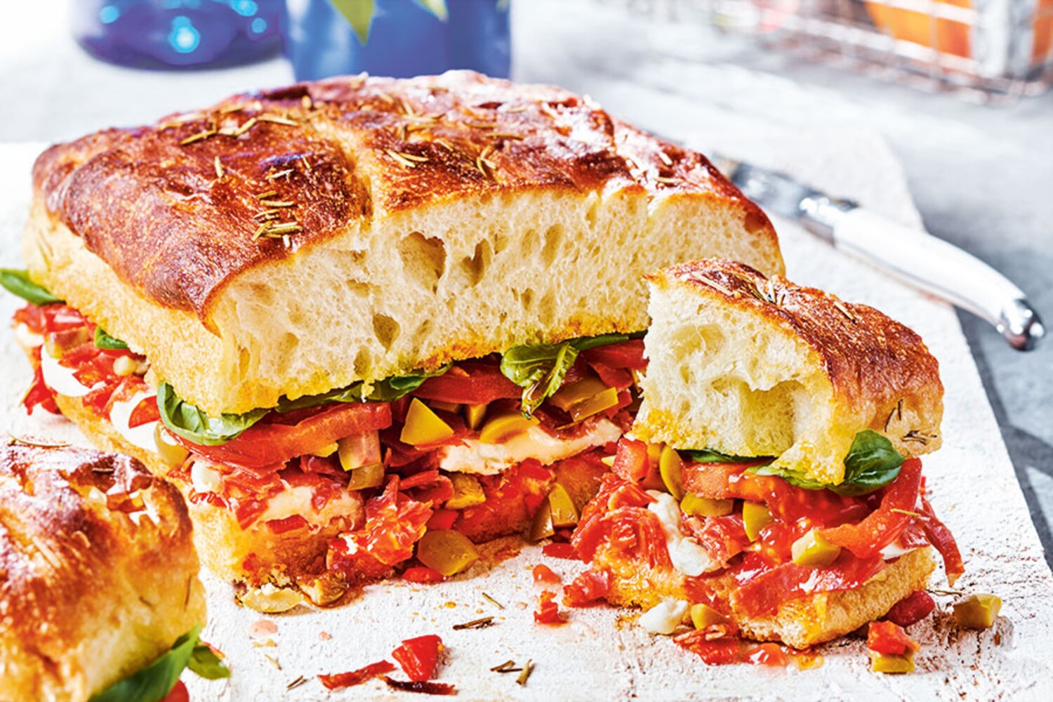 Grilled Antipasto Focaccia Sandwich Canadian Living
