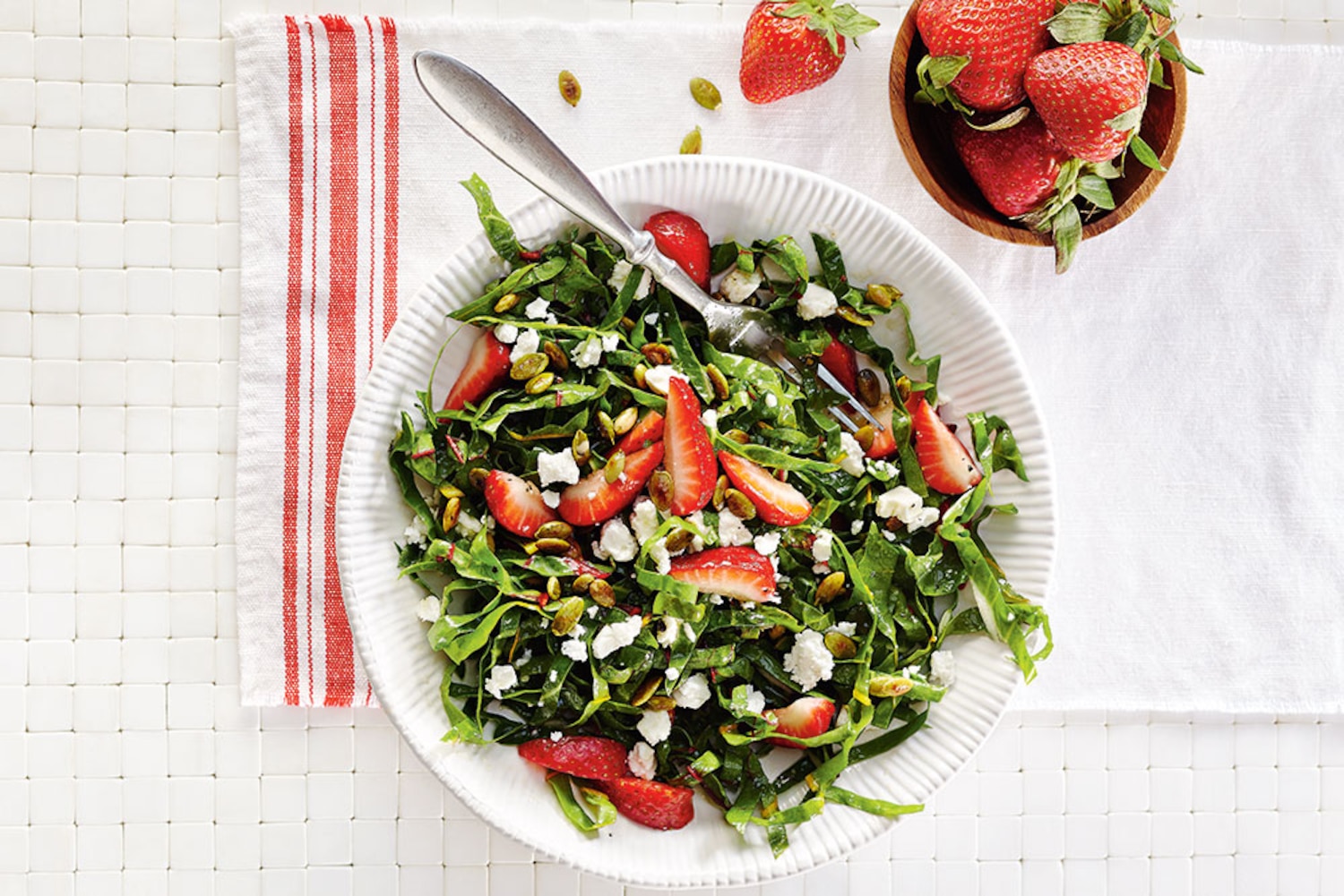 Swiss Chard, Strawberry and Feta Salad | Canadian Living