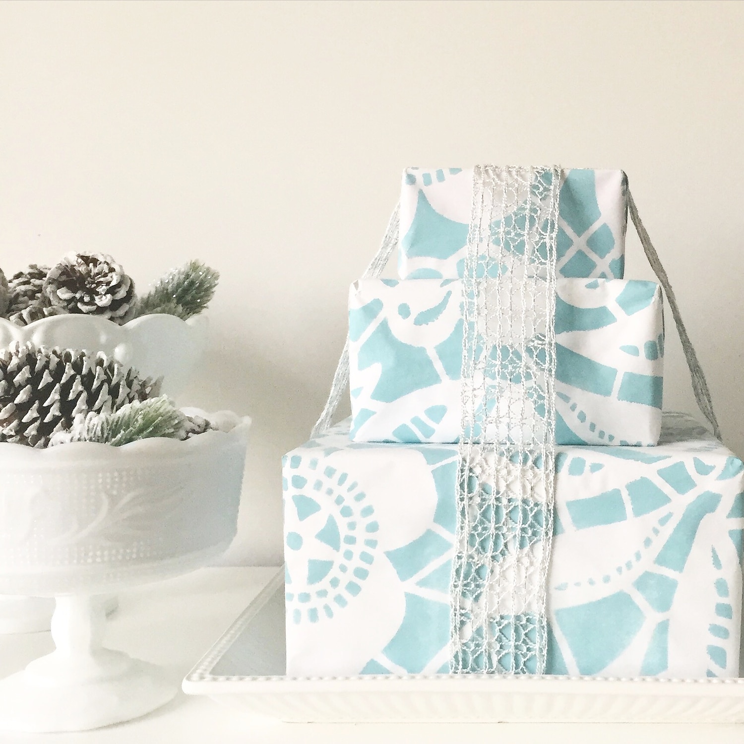 DIY stencilled wrapping paper Canadian Living