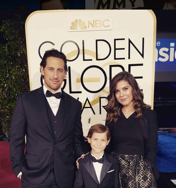 Jacob Tremblay with his parents