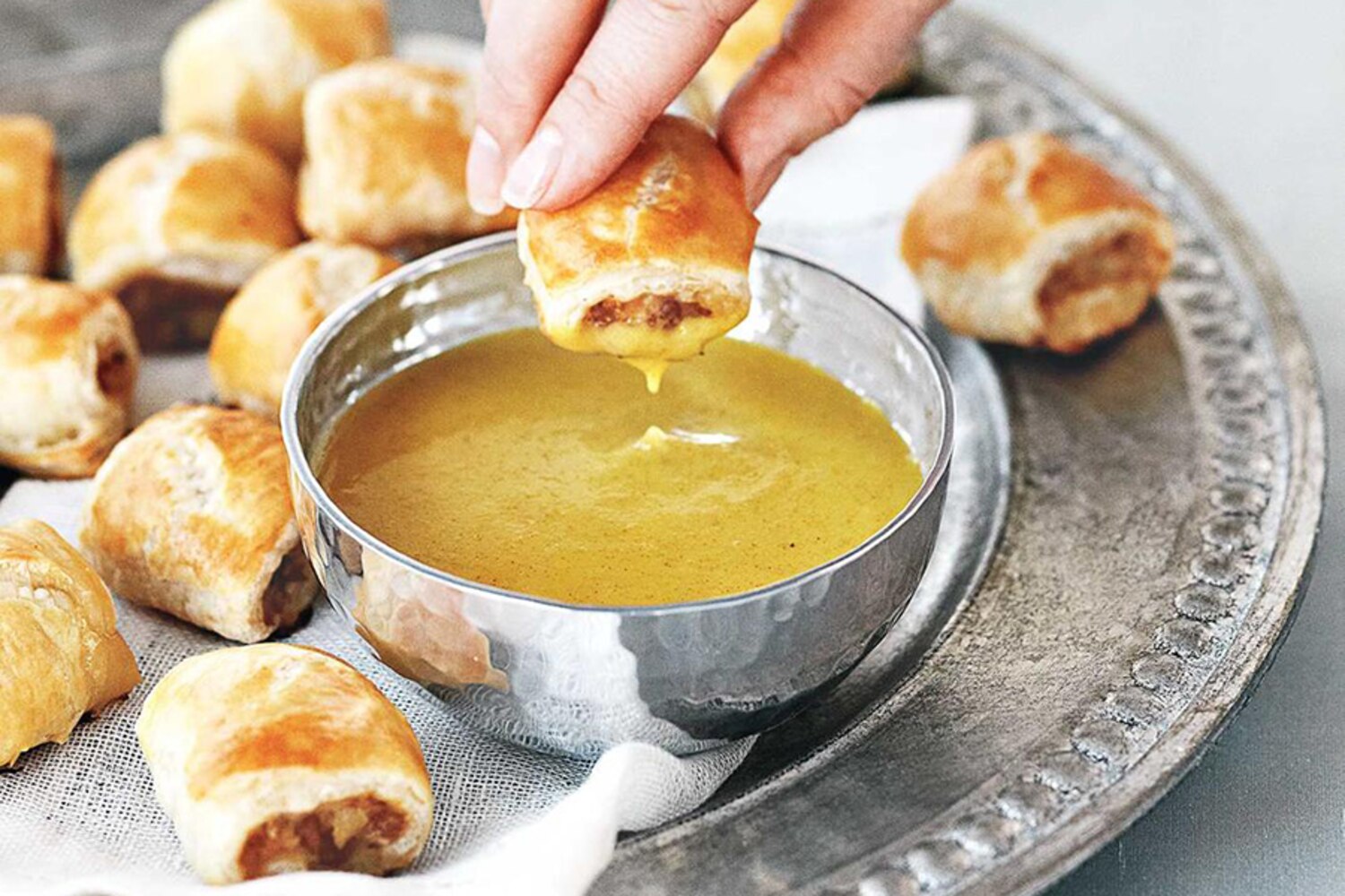 Sausage Rolls With Honey Mustard Dip Canadian Living