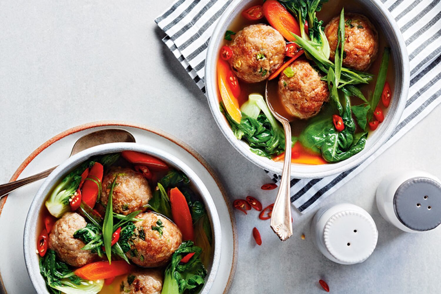 AsianStyle Chicken Meatballs in Ginger Soy Broth Canadian Living
