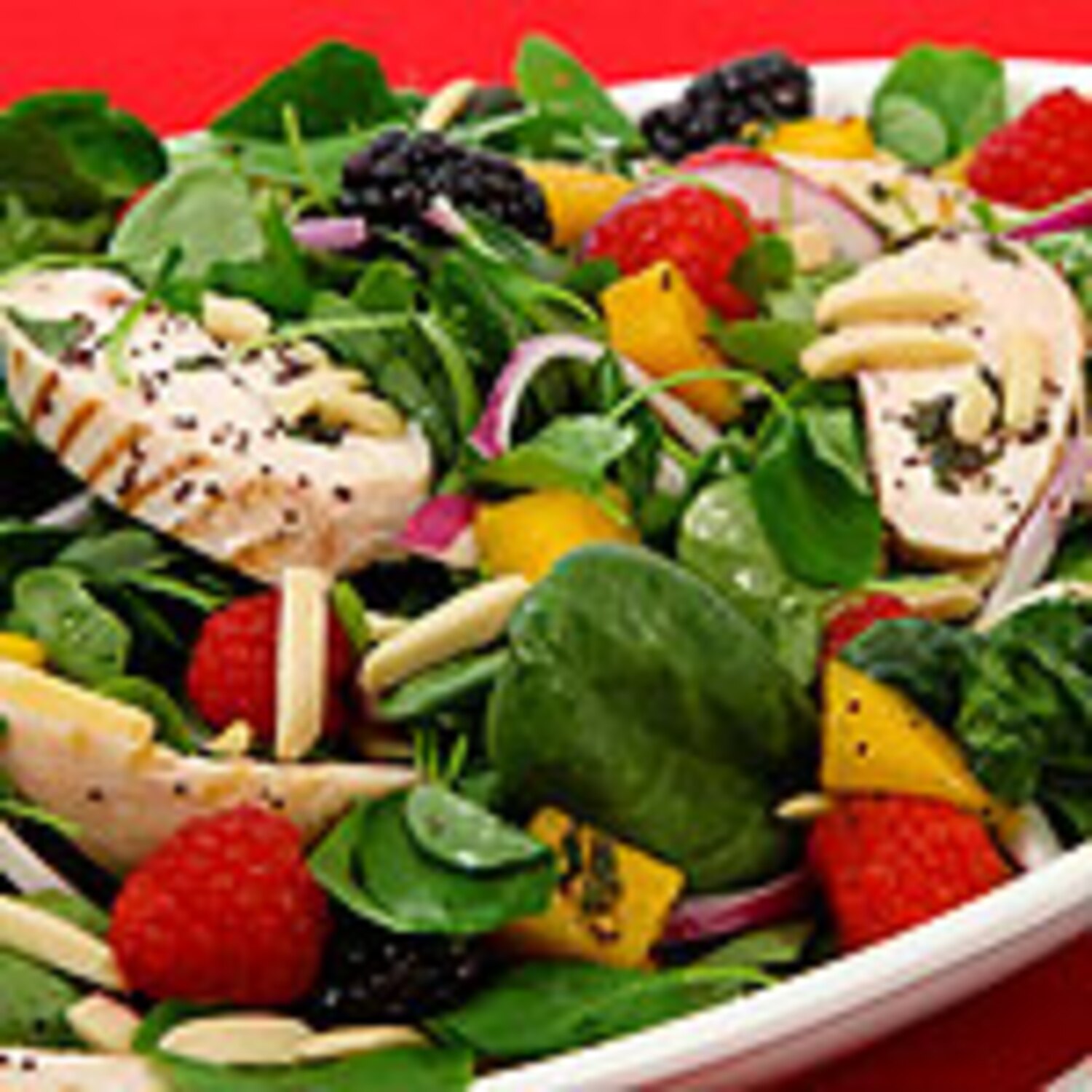 Spinach Salad with Chicken and Fruit Canadian Living