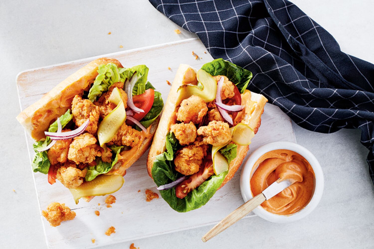 Popcorn Chicken Po'Boys | Canadian Living