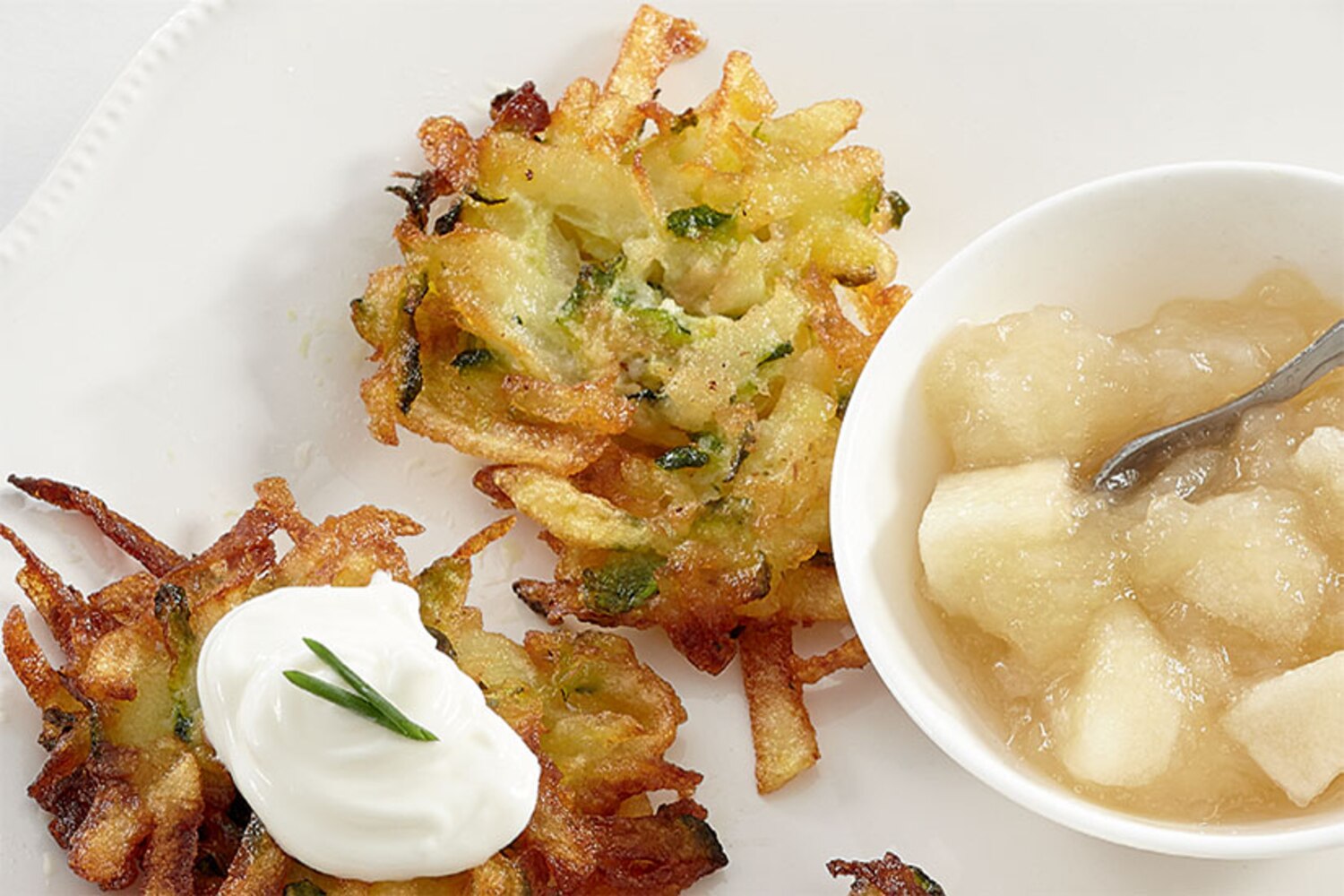 Mini Potato and Zucchini Latkes Canadian Living