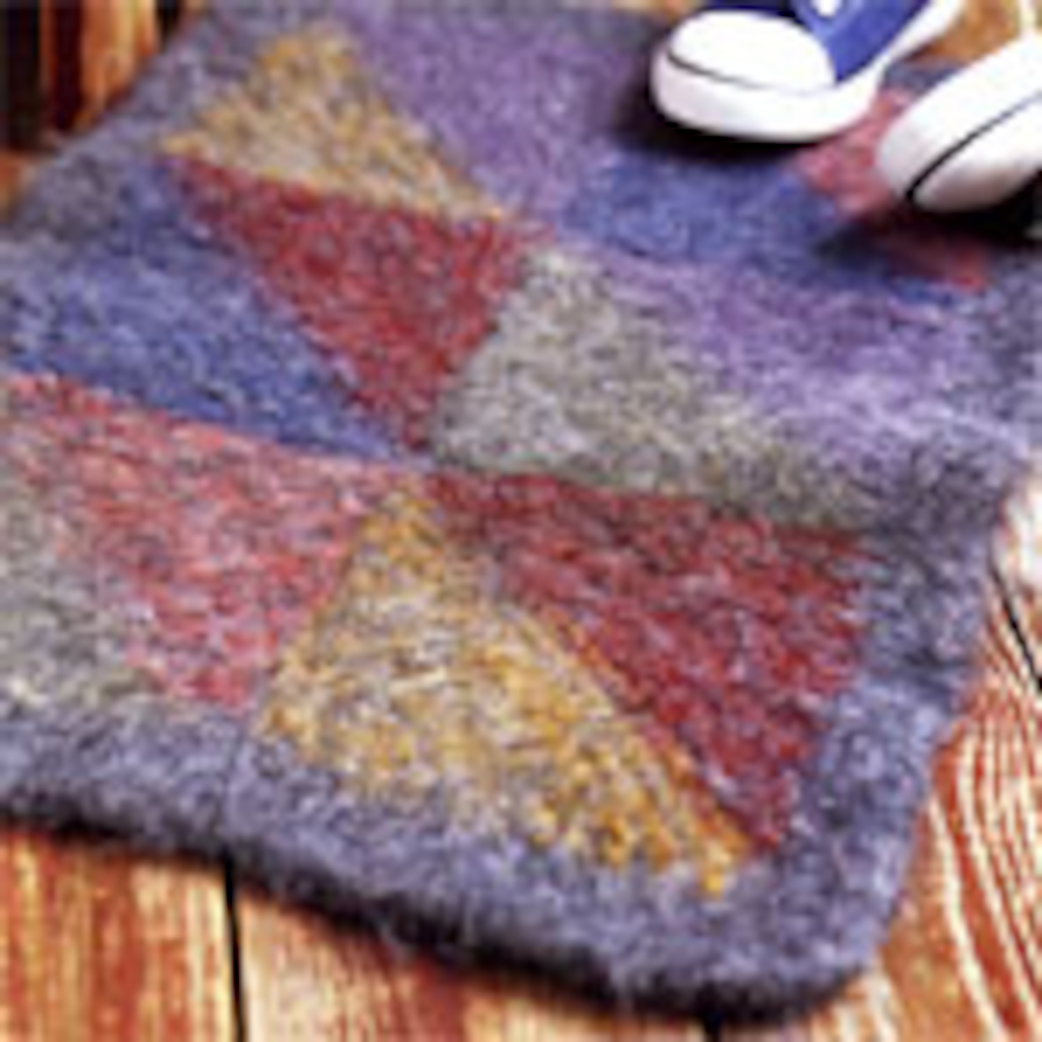 Knit and felt a patchwork rug Canadian Living