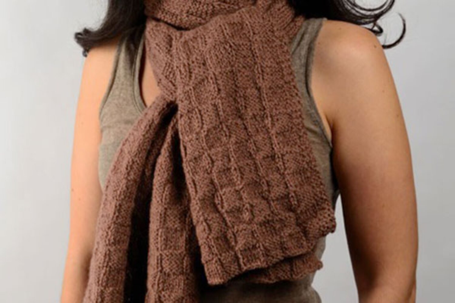 Rana Checkered Scarf and Wrap Knitting Pattern Canadian Living