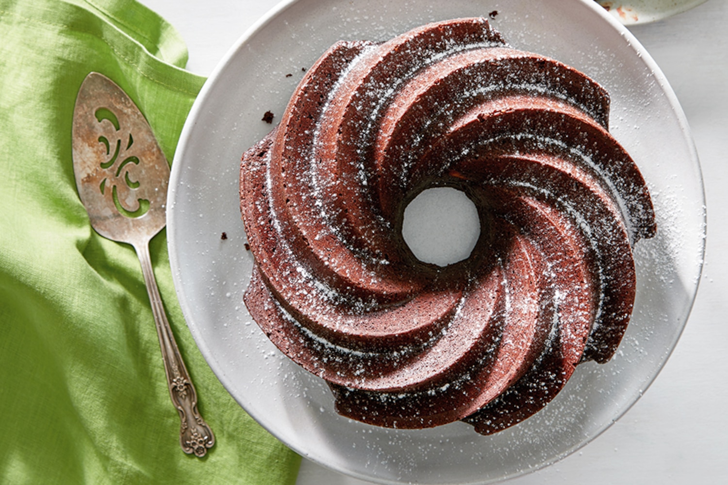 Chocolate and Olive Oil Bundt Cake With OrangeChocolate Sauce