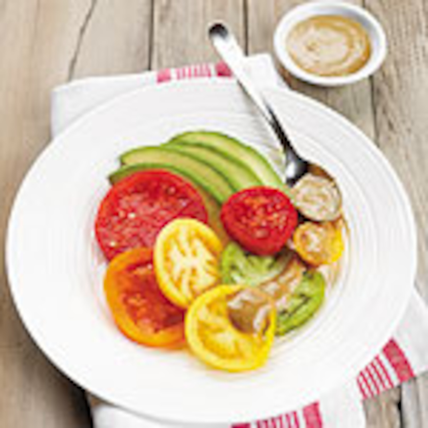 Tomato Avocado Salad with Anchovy Balsamic Dressing Canadian Living