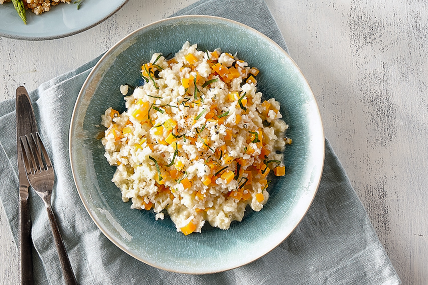 Cauliflower Risotto with Squash & Cheddar | Canadian Living