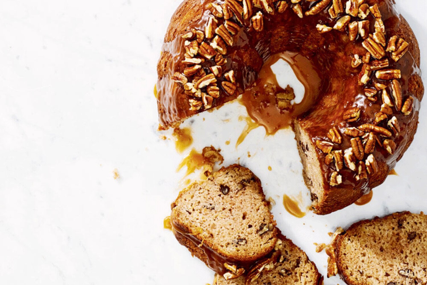 Apple Pecan Bundt Cake With Caramel Sauce | Canadian Living