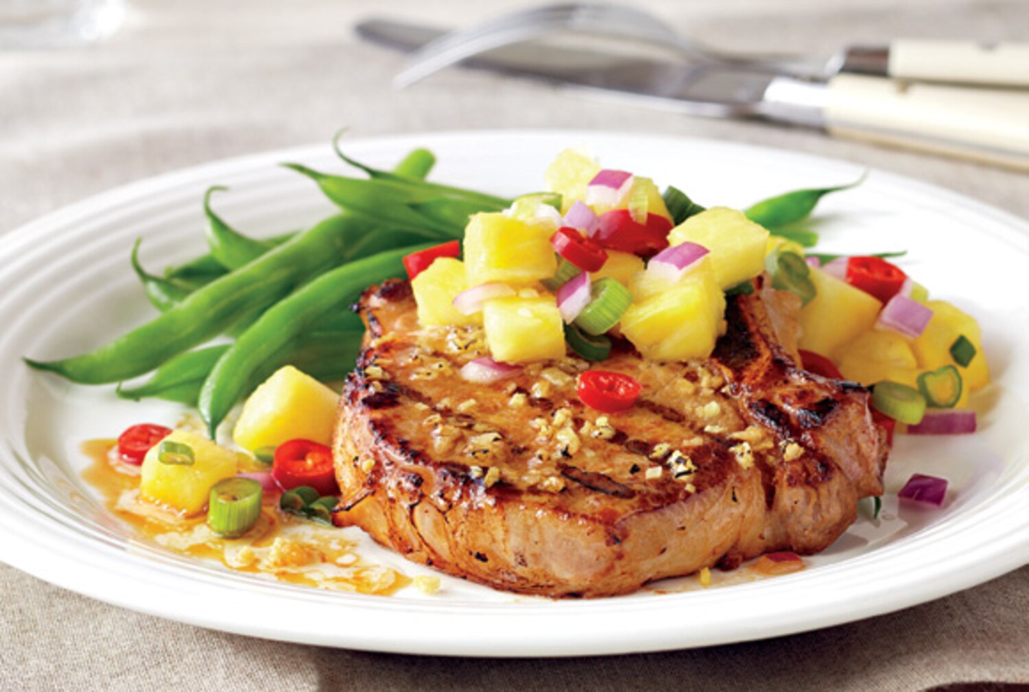 Grilled Pork Chops With Pineapple Salsa | Canadian Living
