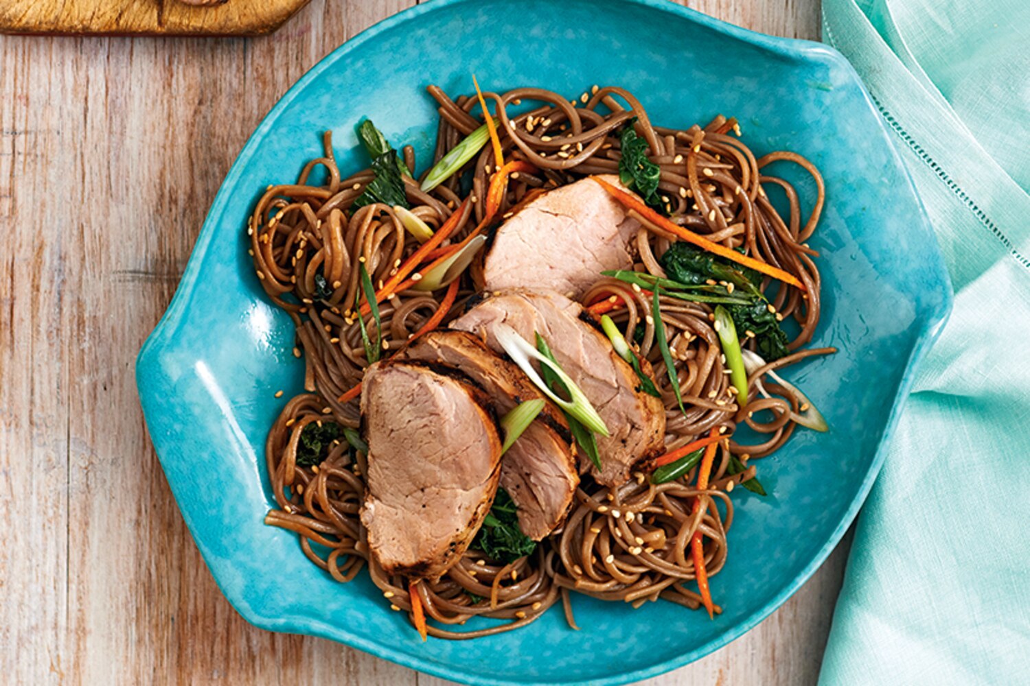 Grilled Pork Tenderloin with Sesame Soba Noodles Canadian Living