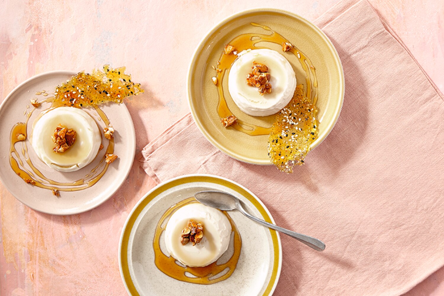 Panna Cotta with Caramelized Almonds | Canadian Living