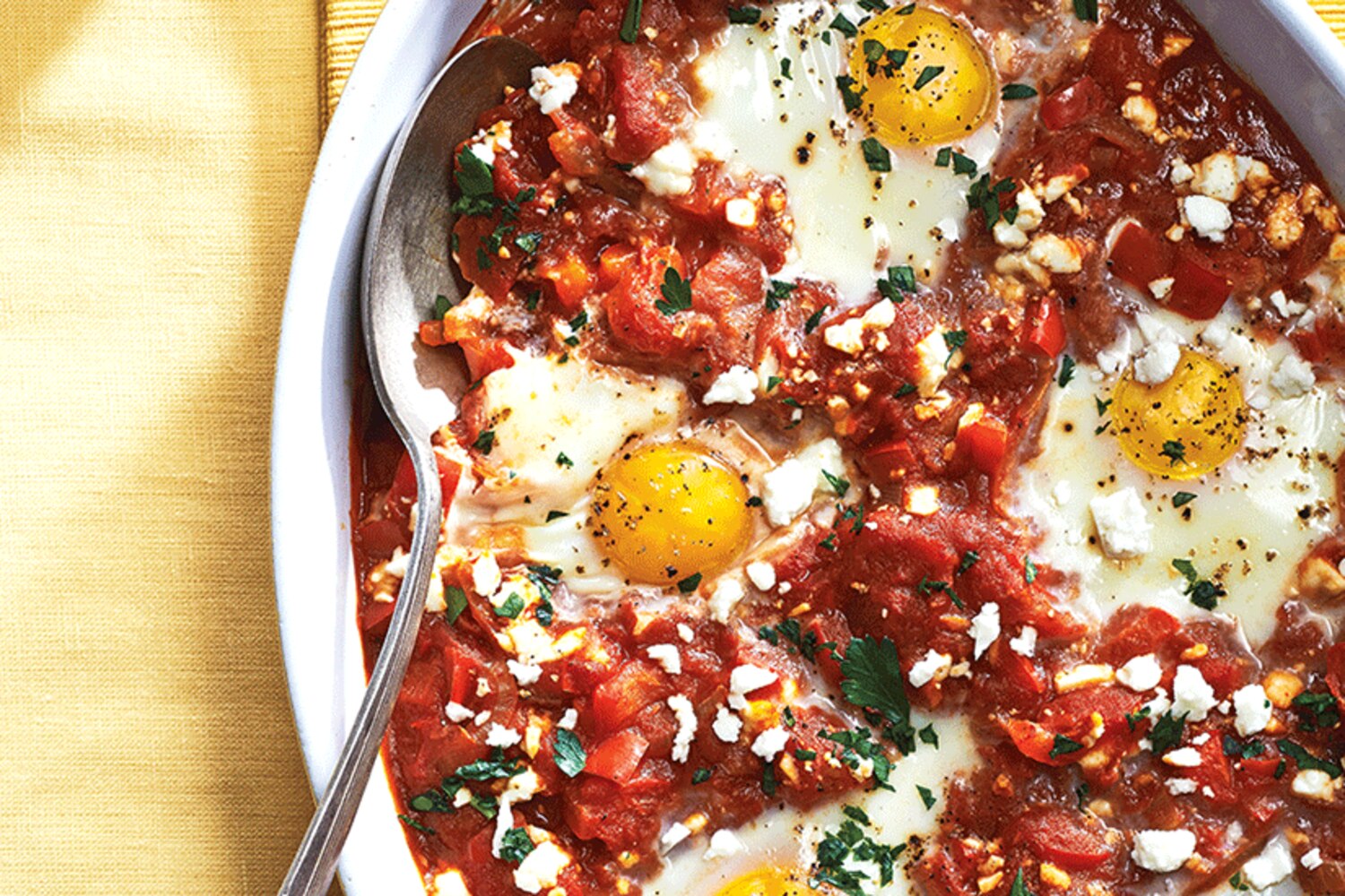 Tomato and Feta Baked Eggs Canadian Living