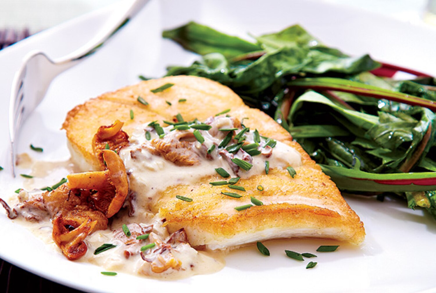 Halibut With Chanterelle Cream Sauce Canadian Living