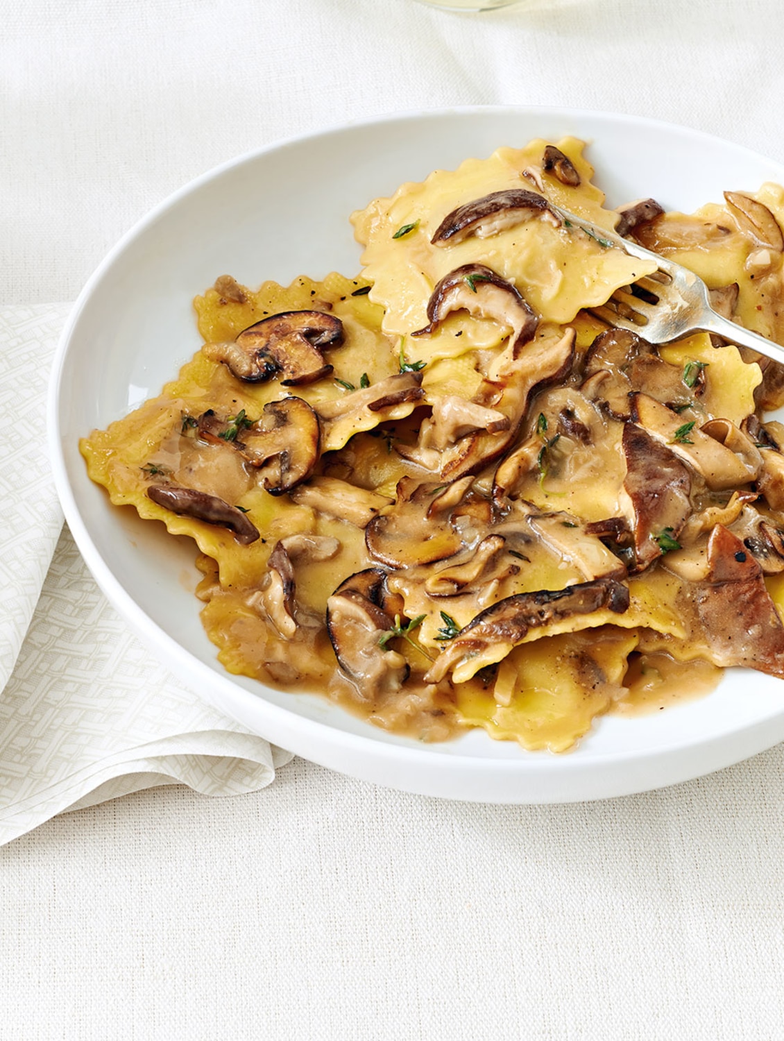 Mushroom Ravioli in Rich Herb Sauce | Canadian Living