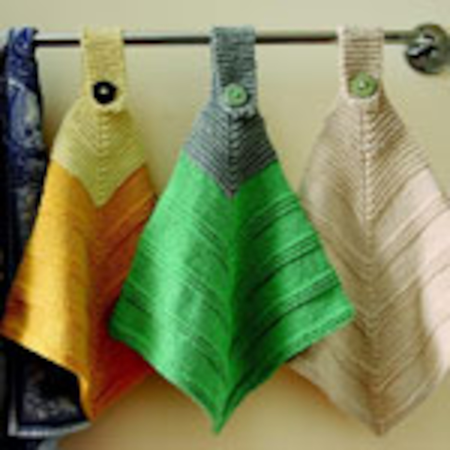 Knit a pretty vintage hand towel Canadian Living