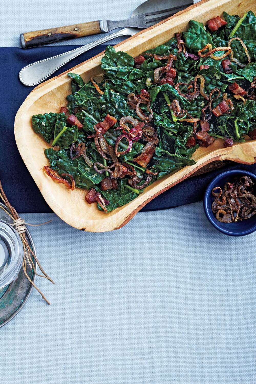 Kale and Pancetta With Crispy Shallots Canadian Living