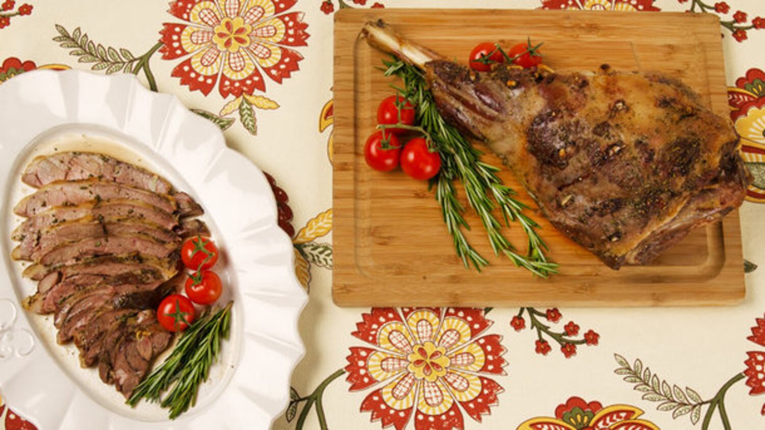 Garlic and BaconStuffed Leg of Lamb with Rosemary Canadian Living