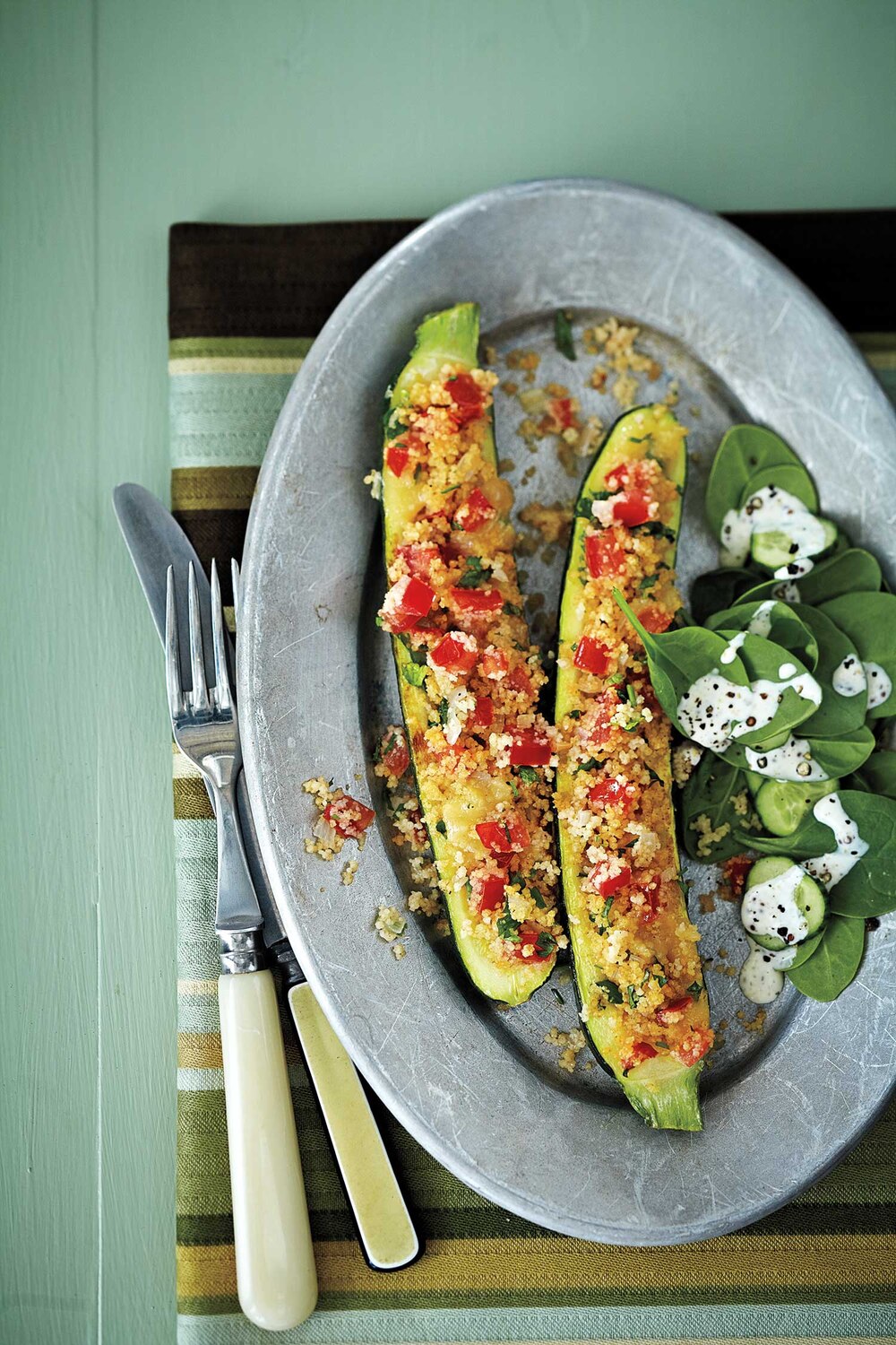 Couscous and Cheese-Stuffed Zucchini | Canadian Living