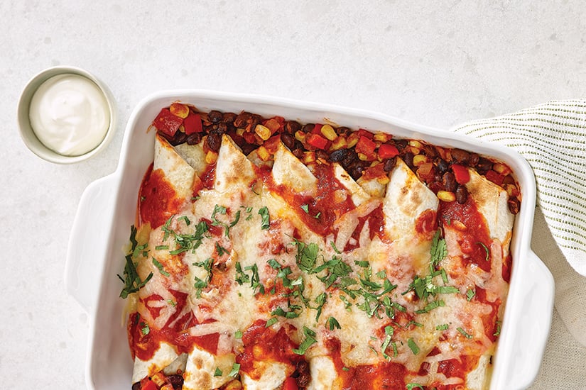Corn & Black Bean Enchiladas Canadian Living