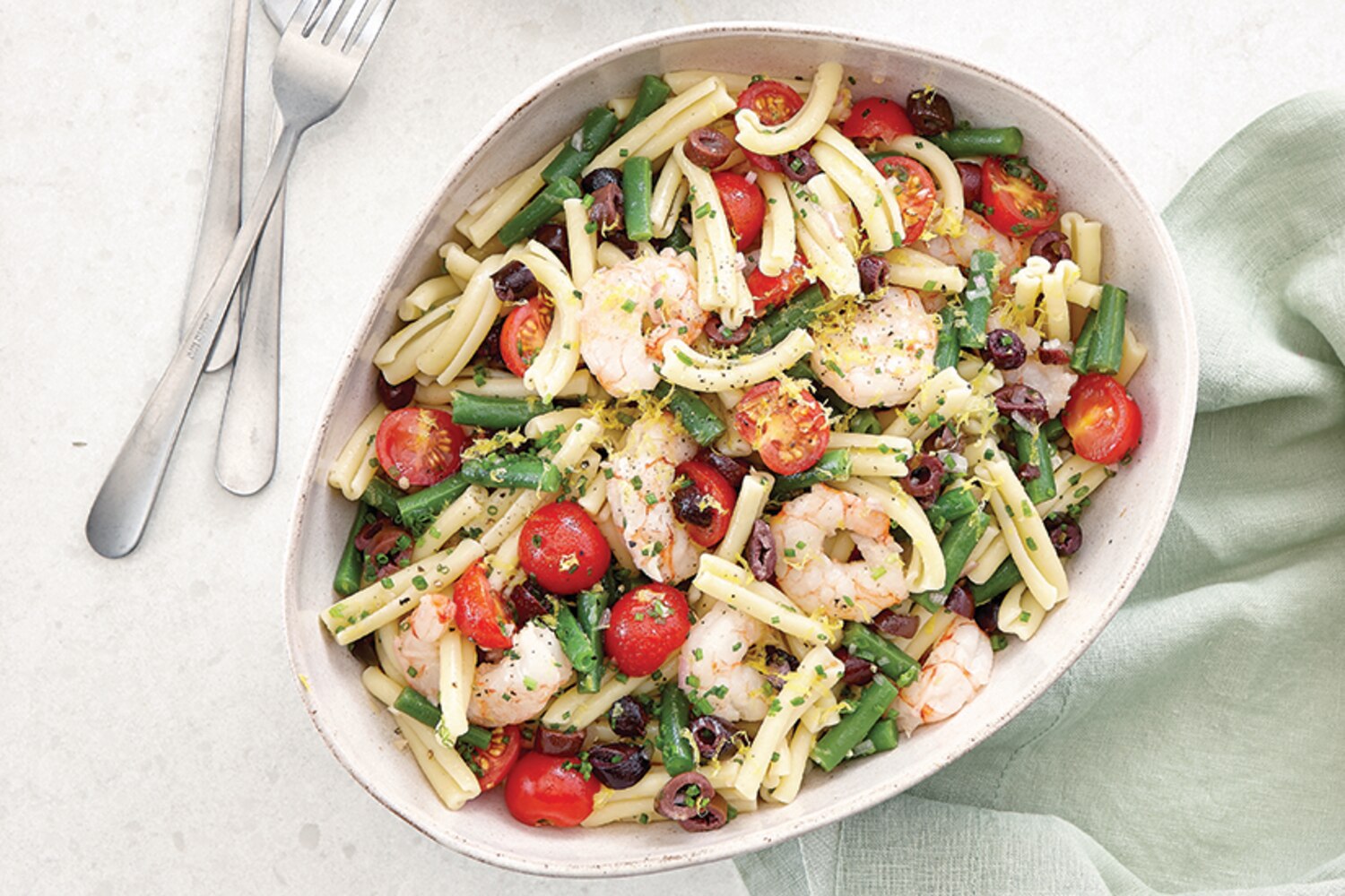 Pasta Salad with Shrimp & Green Beans | Canadian Living