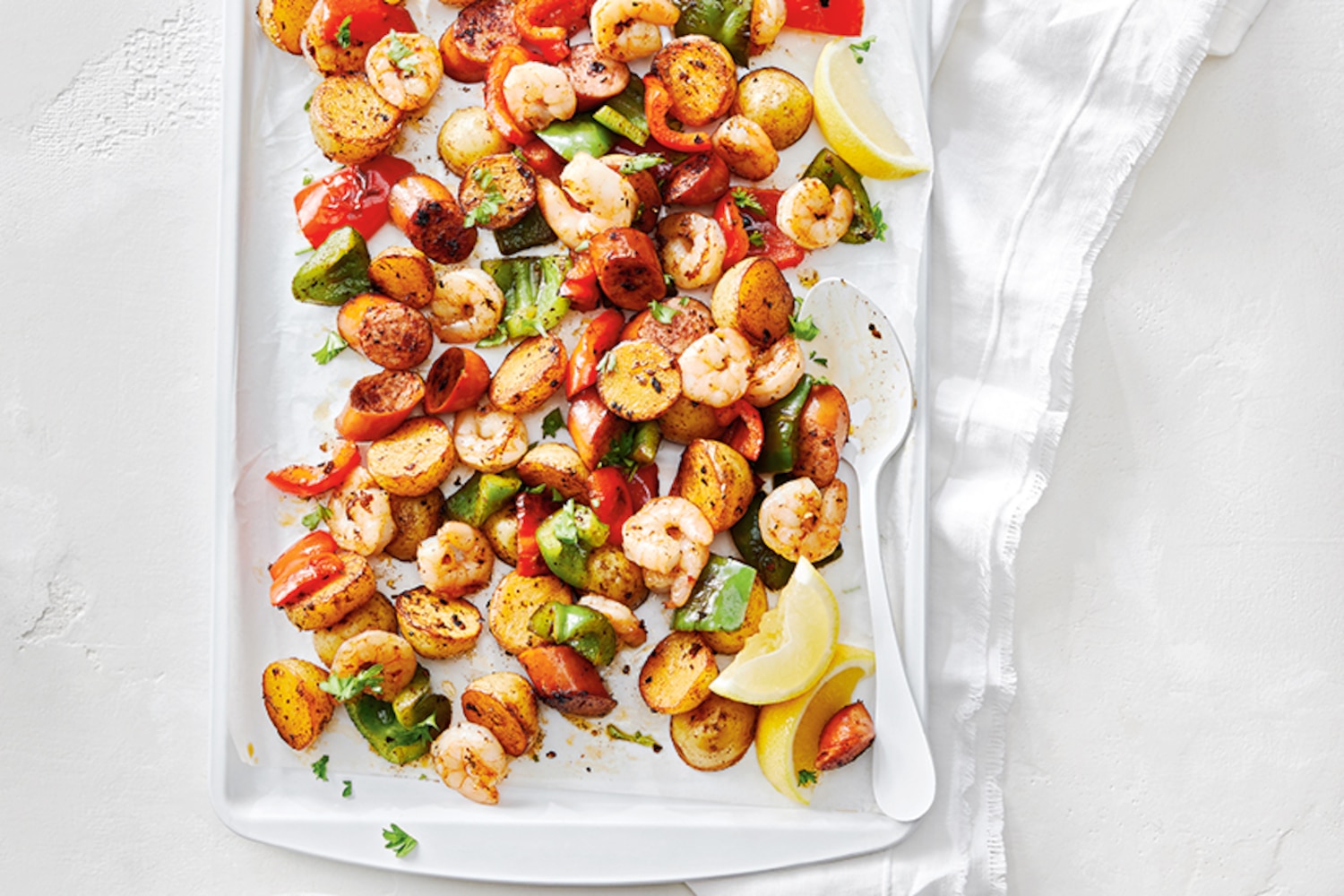 Cajun Shrimp & Sausage Sheet Pan Dinner | Canadian Living