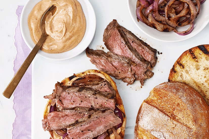 Steak Sandwiches With Grilled Onions Canadian Living