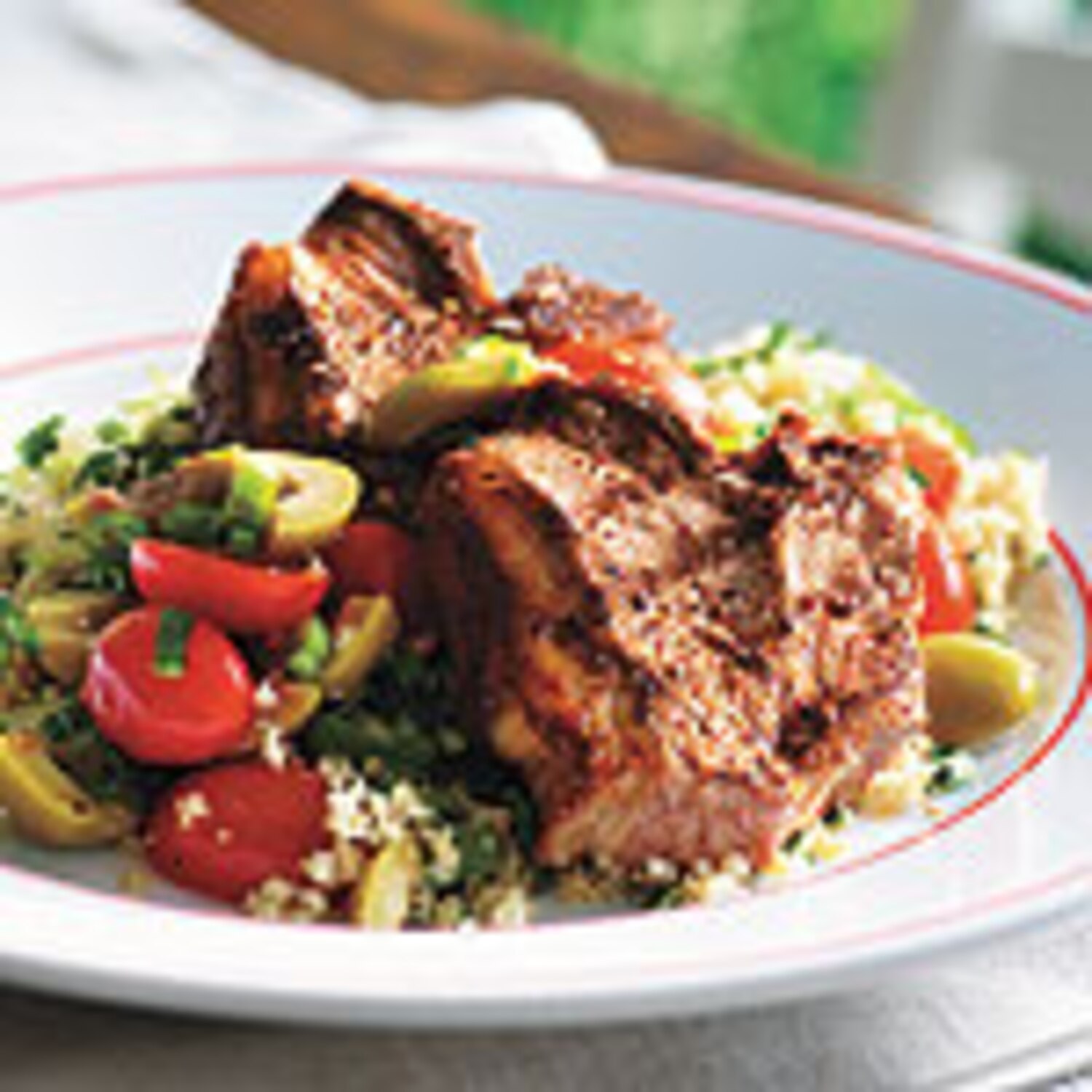 MoroccanStyle Lamb Chops with Tomato Olive Salsa Canadian Living