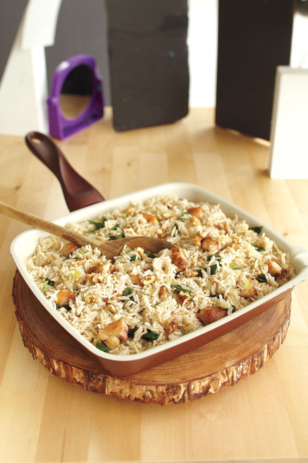 Chicken Pilaf With Spinach and Walnuts Canadian Living