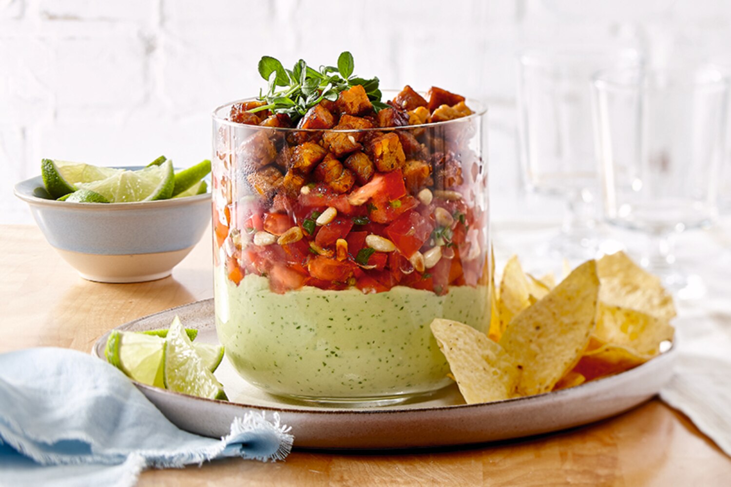 Vegan Guacamole, Salsa & Tempeh Layered Dip | Canadian Living
