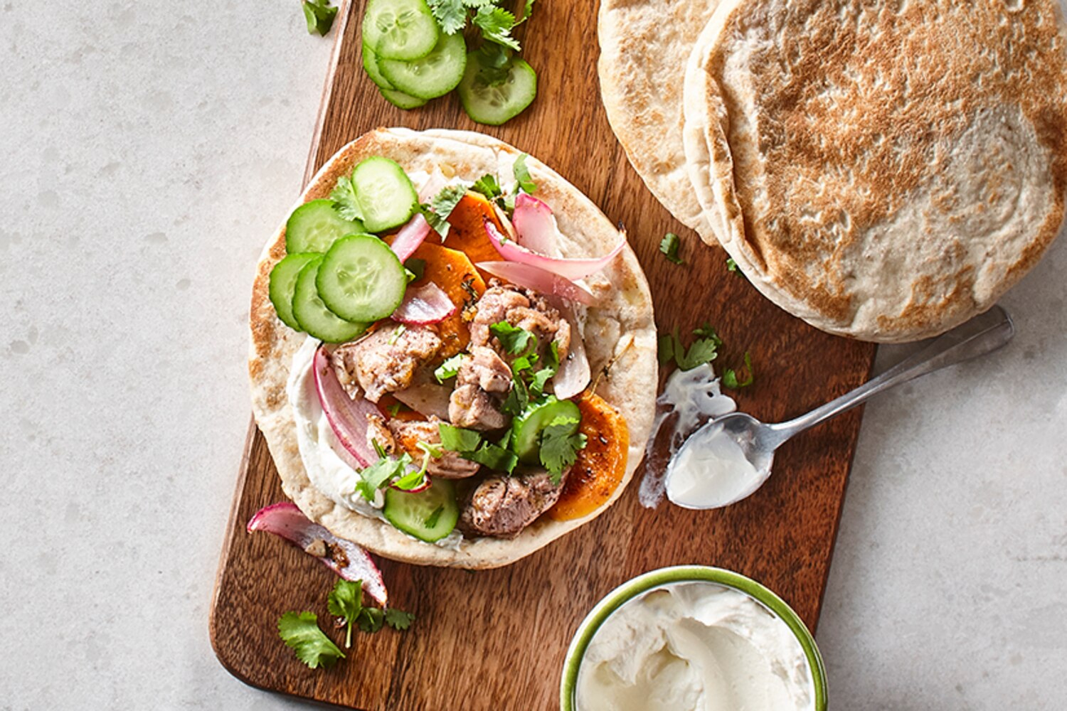 Sheet Pan Sumac Chicken Pitas Canadian Living