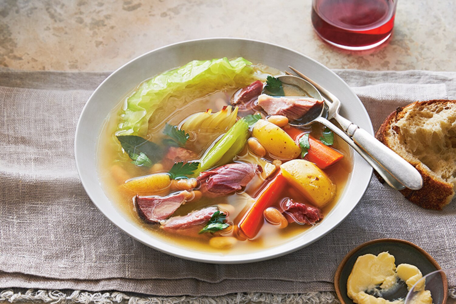 Slow Cooker Ham, Cabbage & Bean Soup Canadian Living
