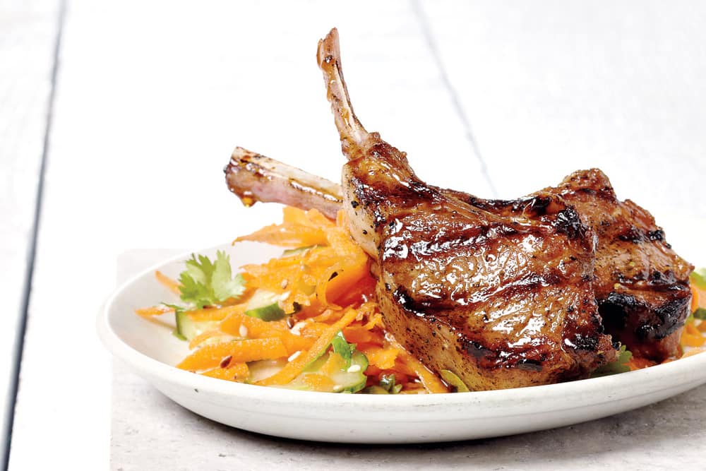Soy Lamb Chops With Carrot Salad Canadian Living