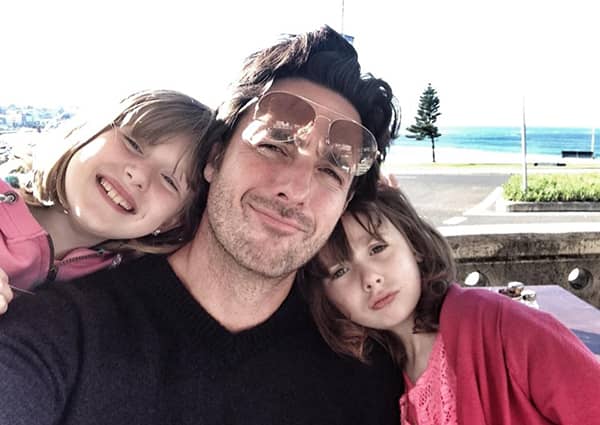 Mike Ward with his daughters