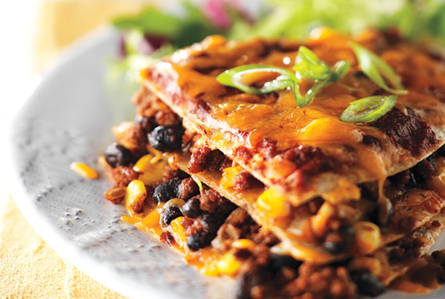 Beef and Black Bean Enchilada Bake Canadian Living
