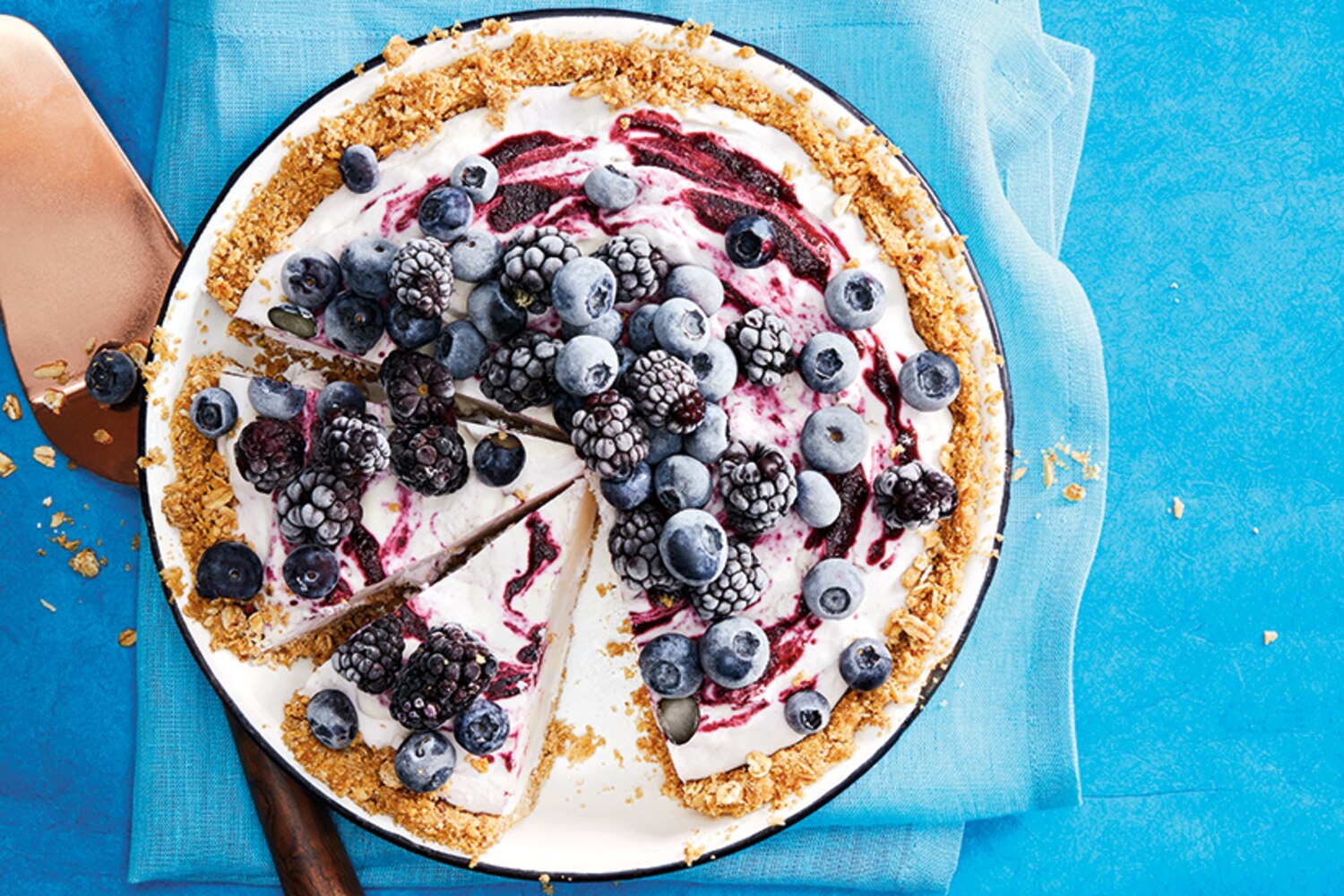 Berry Ice Cream Cheesecake Pie | Canadian Living