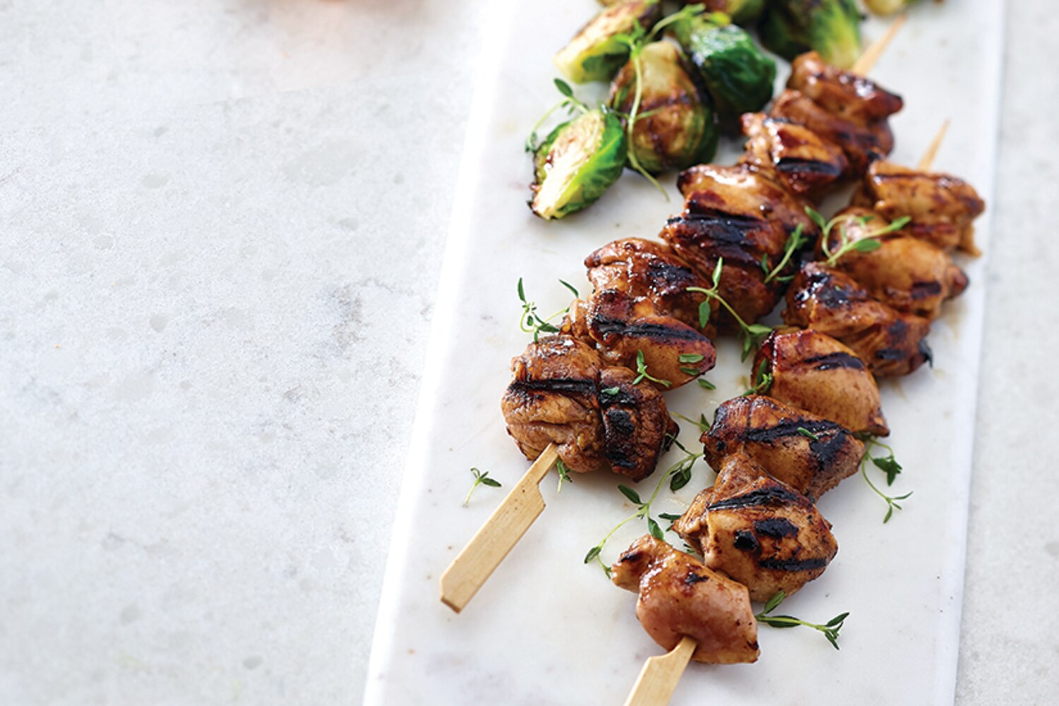 Grilled Chicken & Brussels Sprouts Skewers | Canadian Living