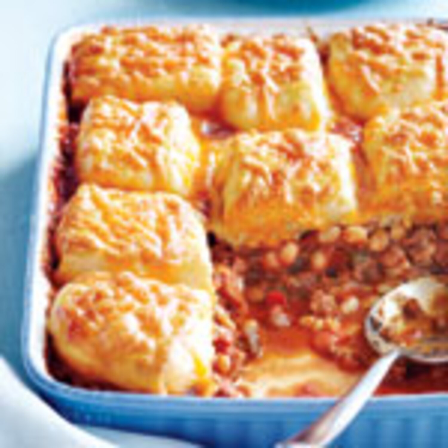 Beef and Bean Casserole With Cheese Biscuits Canadian Living